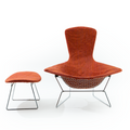 Bertoia Bird Chair and Ottoman by Knoll